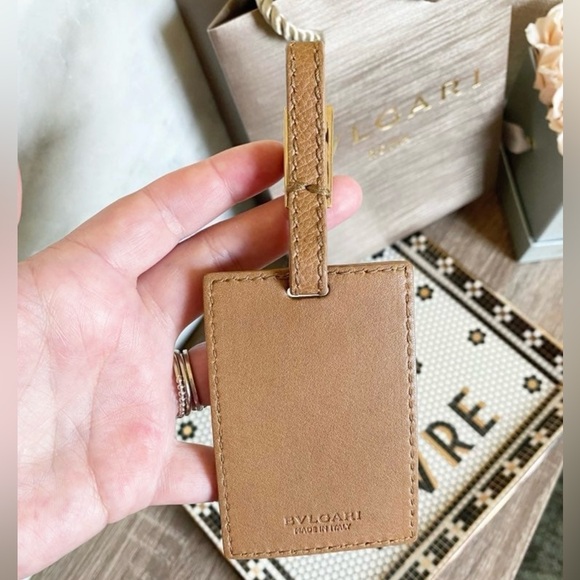 Bvlgari Tan Luggage Tag - Roma Italy - Picture 6 of 7
